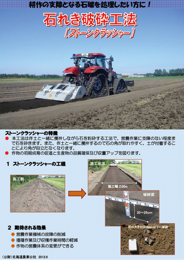 石れき破砕工法（ストーンクラッシャー）のパンフレット画像