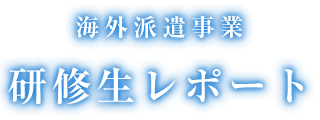 海外派遣事業 研修生レポート